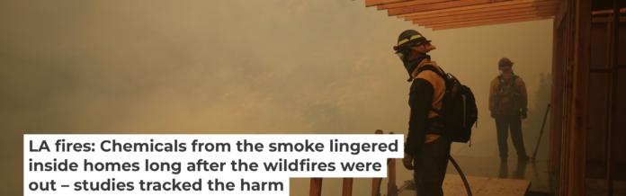 Smoke rolls up a hillside from the Palisades Fire on Jan. 11, 2025, in Los Angeles. AP Photo/Eric Thayer